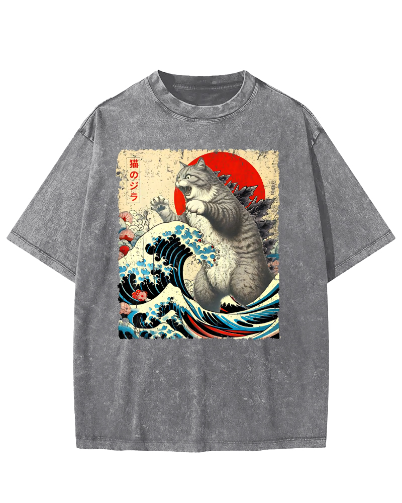 Catzilla Vintage Washed T-shirt