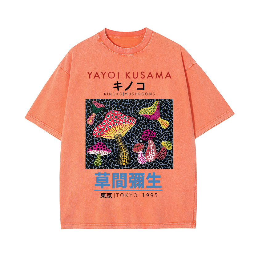 Yayoi Kusama Vintage Wash Japanese Design T-Shirt