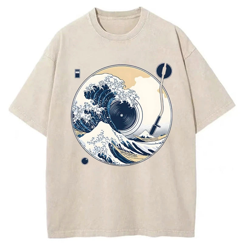   The Great Wave Off CD Washed T-Shirt