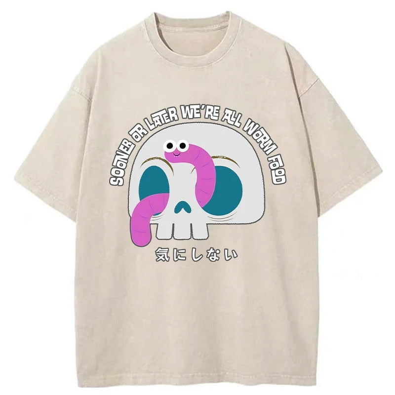   Brain Is Yummy Washed T-Shirt