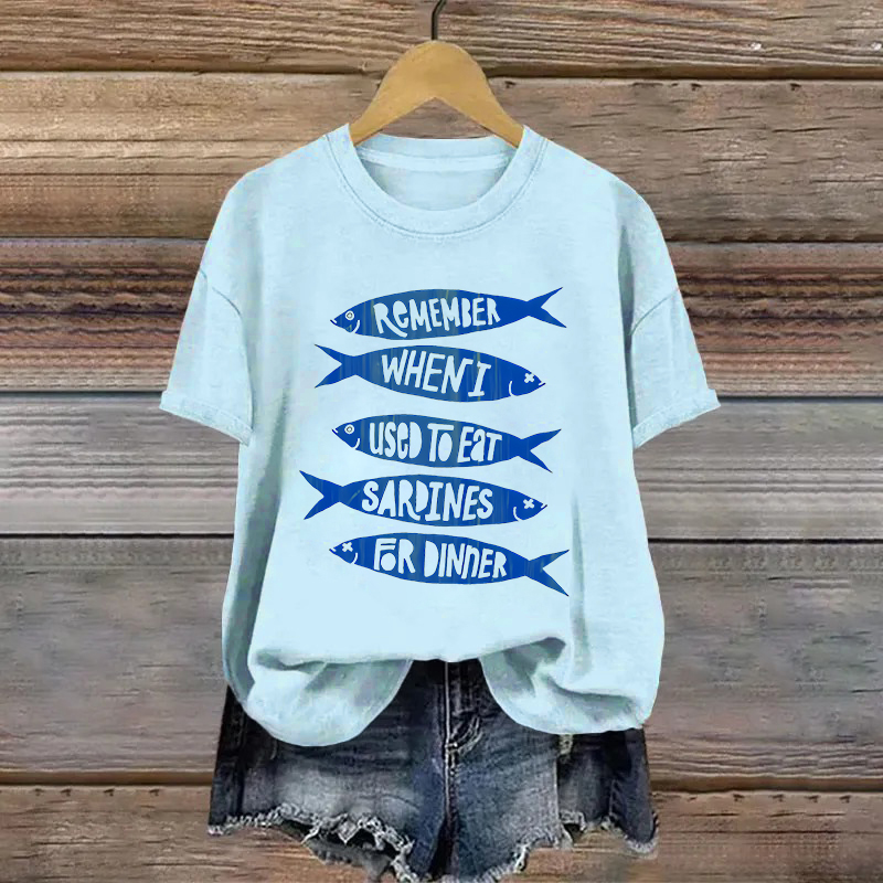 Cotton Sardines Printed T-shirt