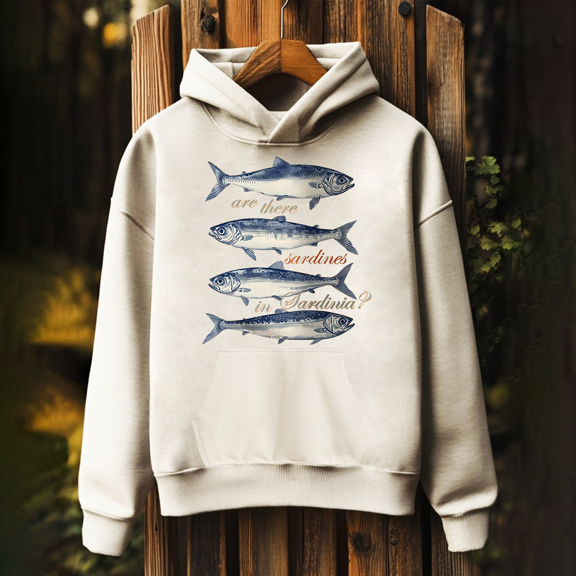 Unisex Sardines  Print Hoodies