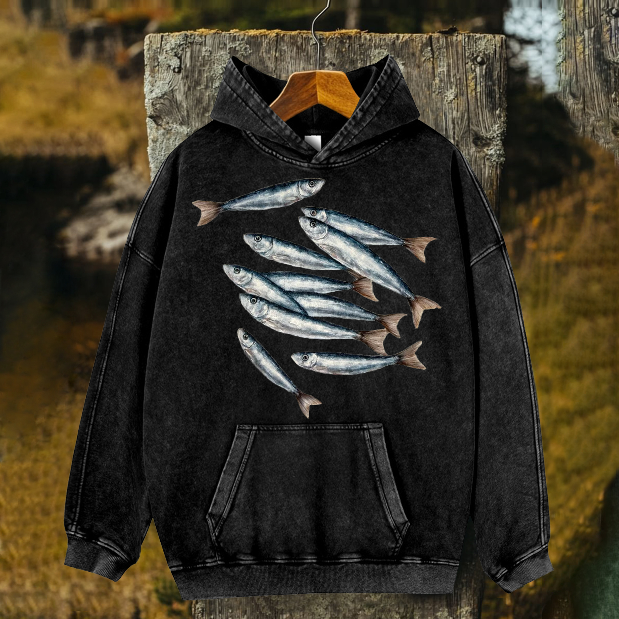 Unisex Sardines Printed Hoodies