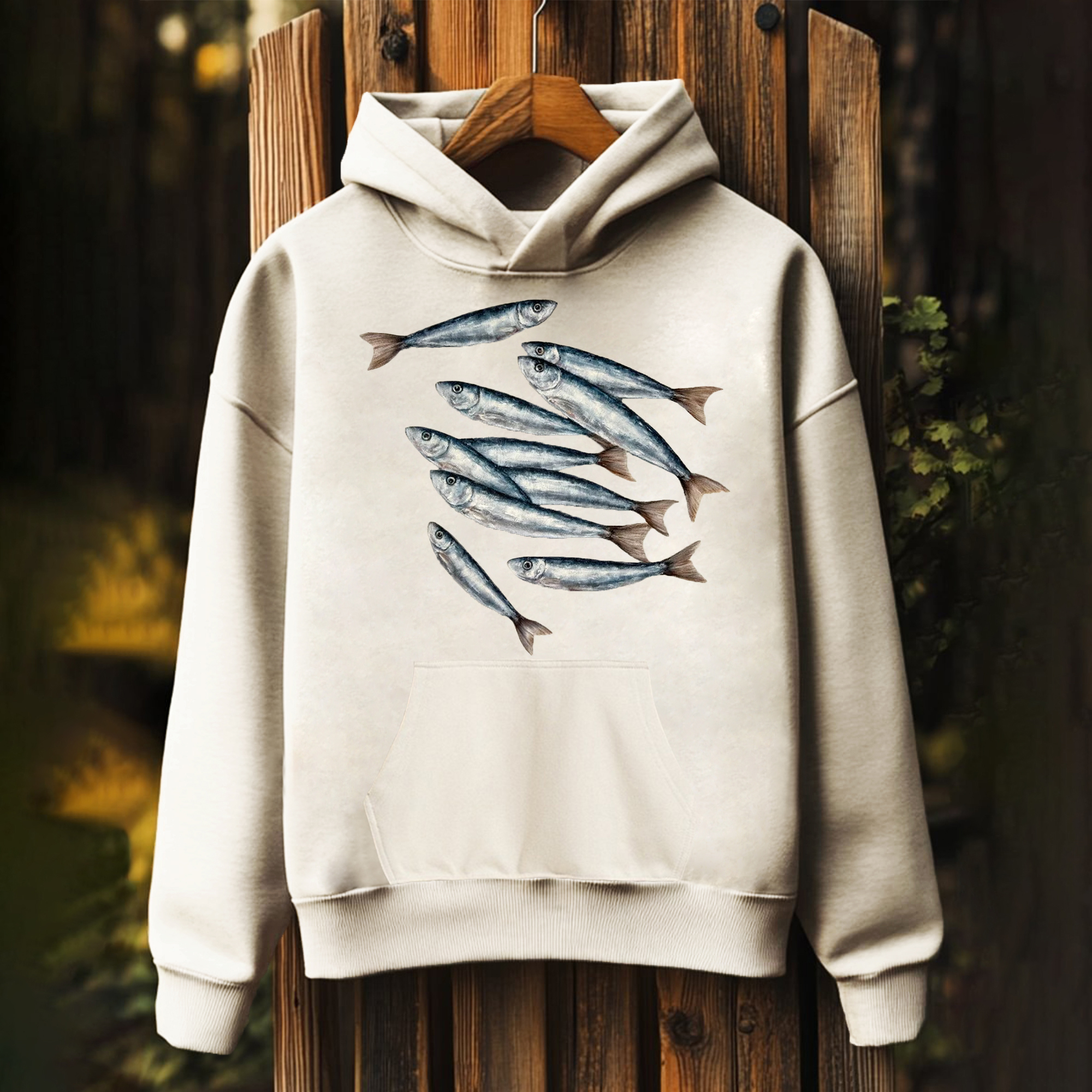 Unisex Sardines Printed Hoodies