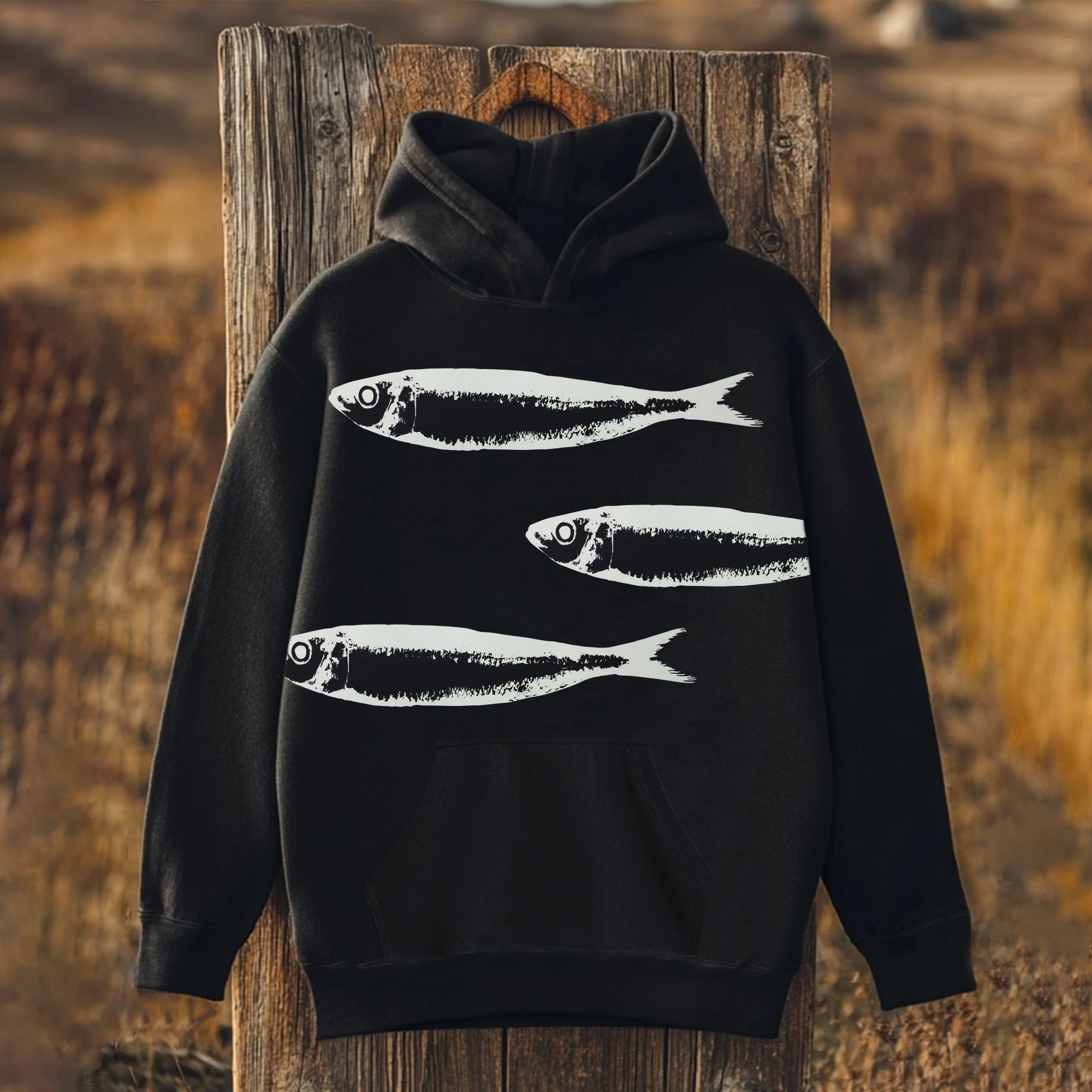 Unisex Sardines Printed Hoodies