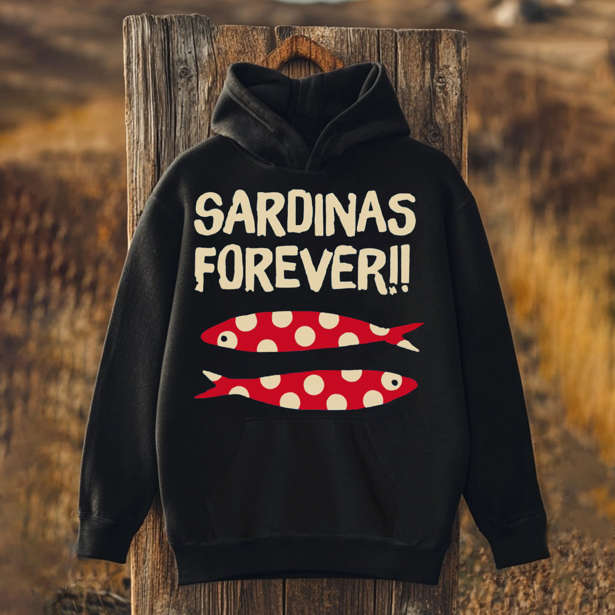 Unisex Spotted Red Fish Fun Print Hoodies