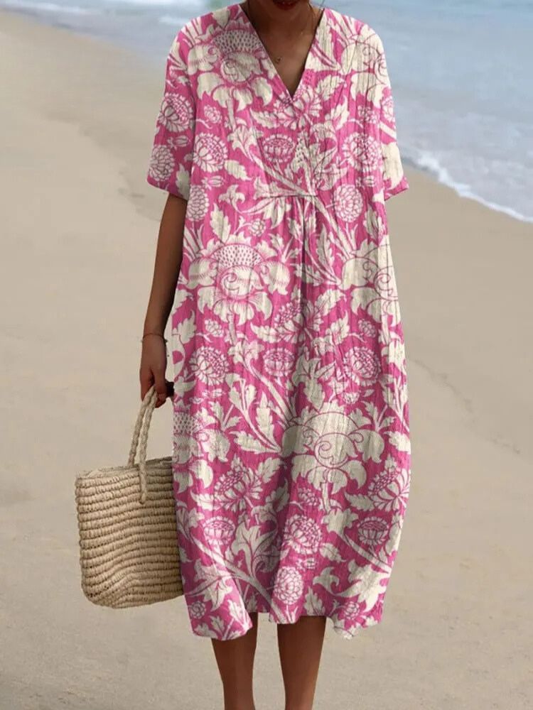 Women's  Flower  Art Print  Casual Dress