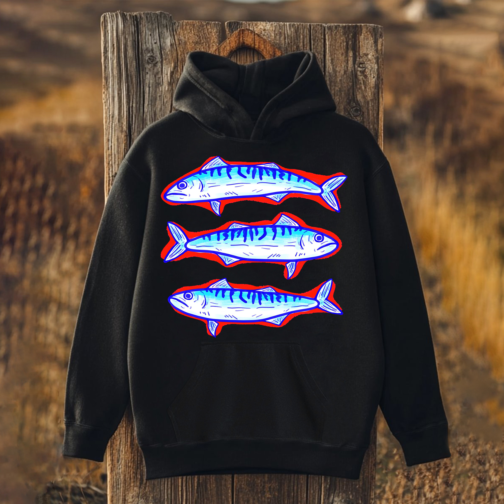 Unisex Sardines Printed Hoodies