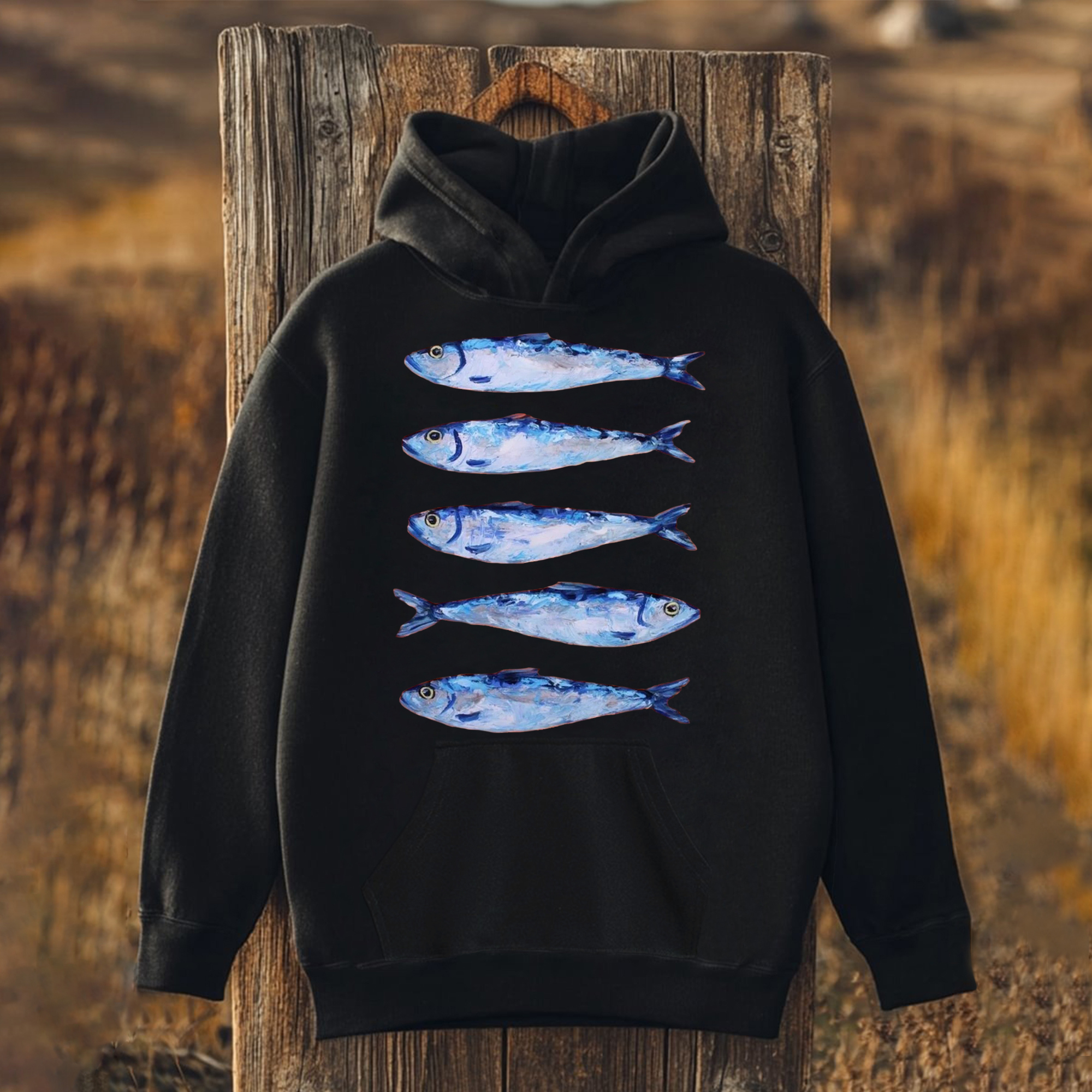 Unisex Sardines Printed Hoodies
