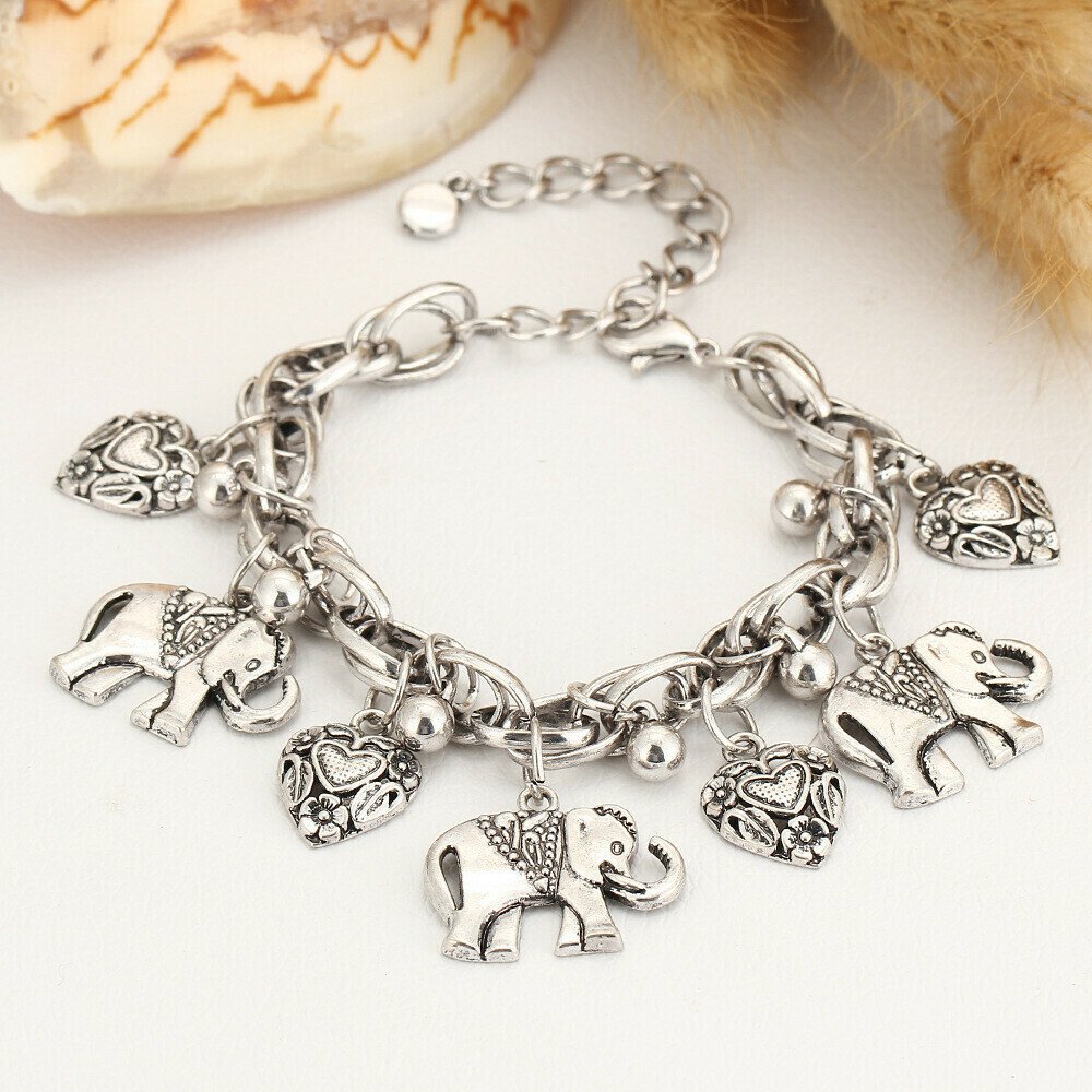 🎉💖Handmade-Vintage elephant anklet💖🎁