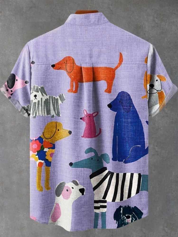 Dog Art Print   Casual Shirt
