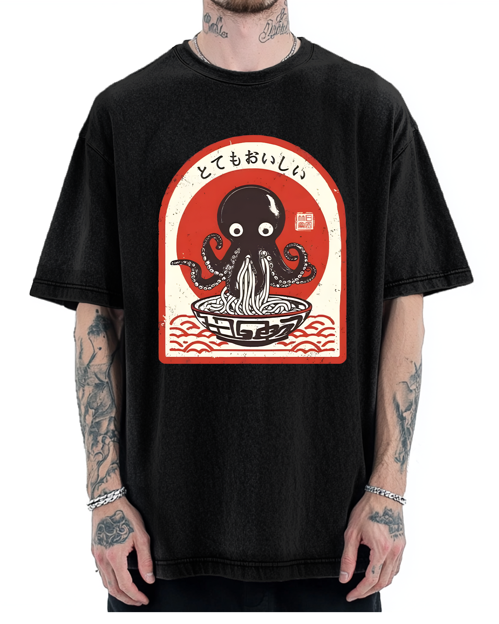 Ramen Lover Octopus Cotton casual T-shirt