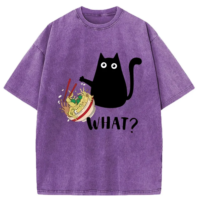   Naughty Cat Japan Washed T-Shirt