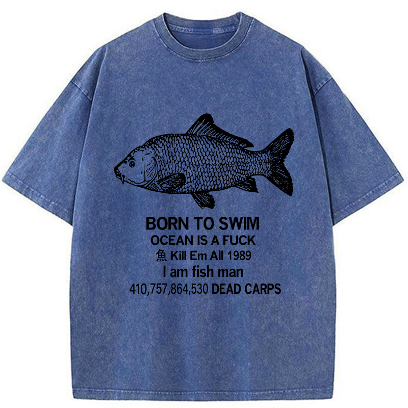 Born To Swim Washed T-Shirt