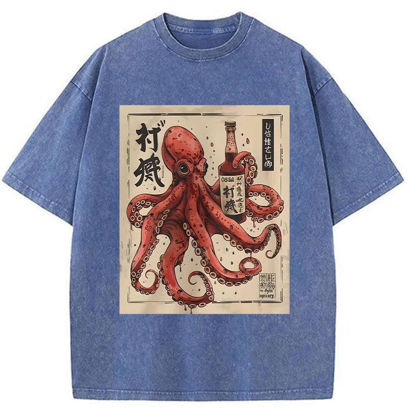 Osaka Saké Octopus Washed T-Shirt