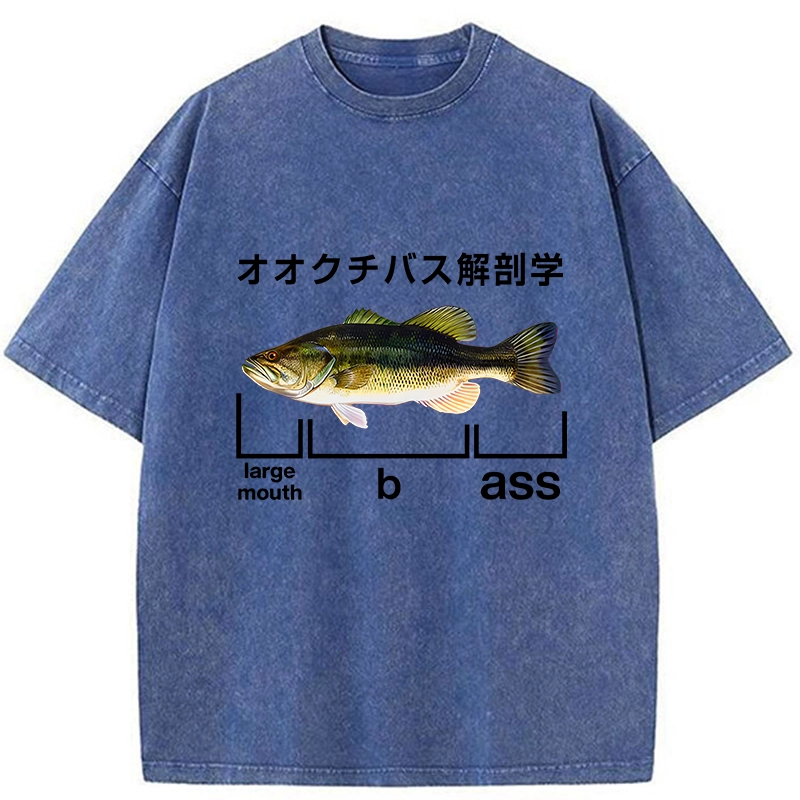 Largemouth Bass Anatomy Washed T-Shirt