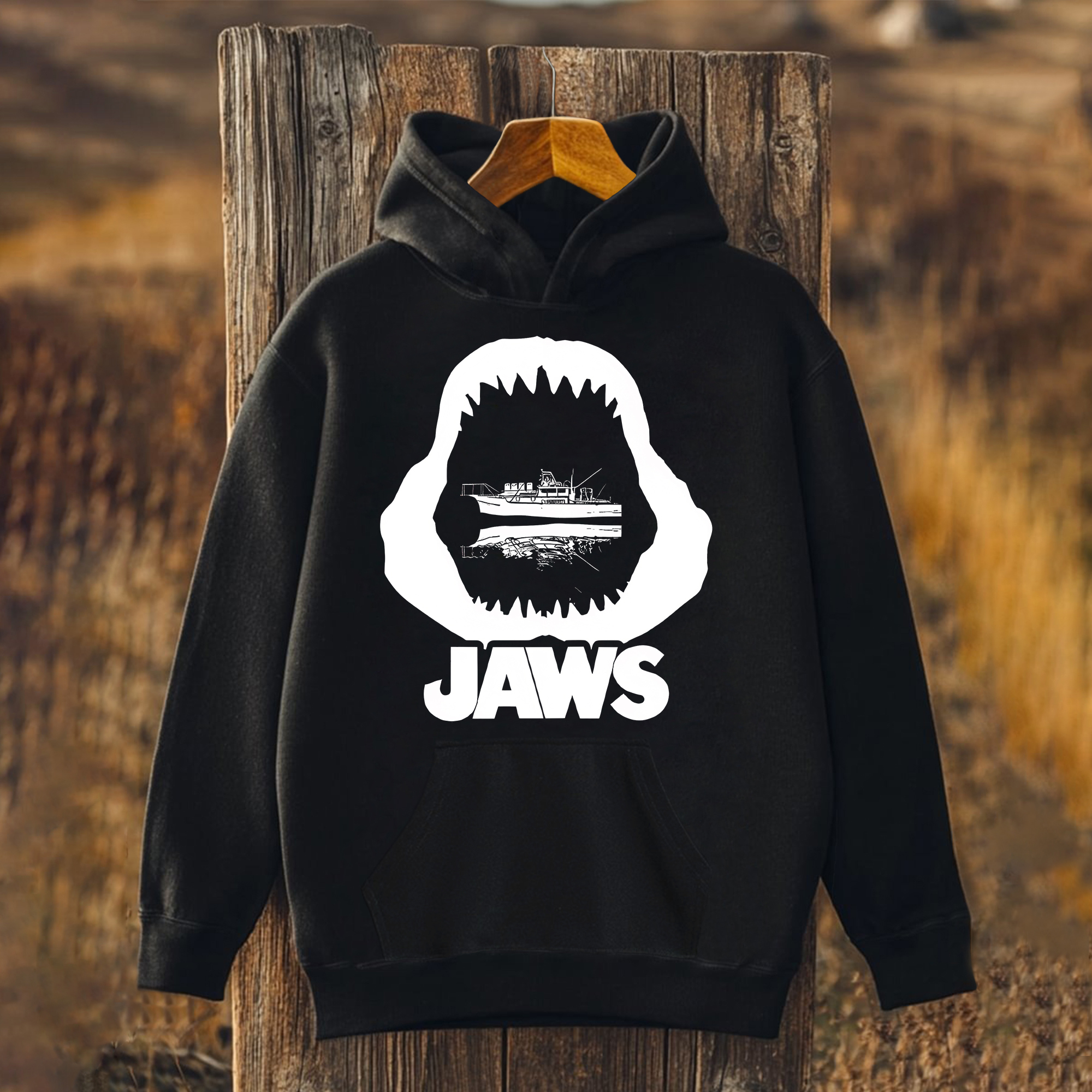 Unisex Jaws Printed Hoodies