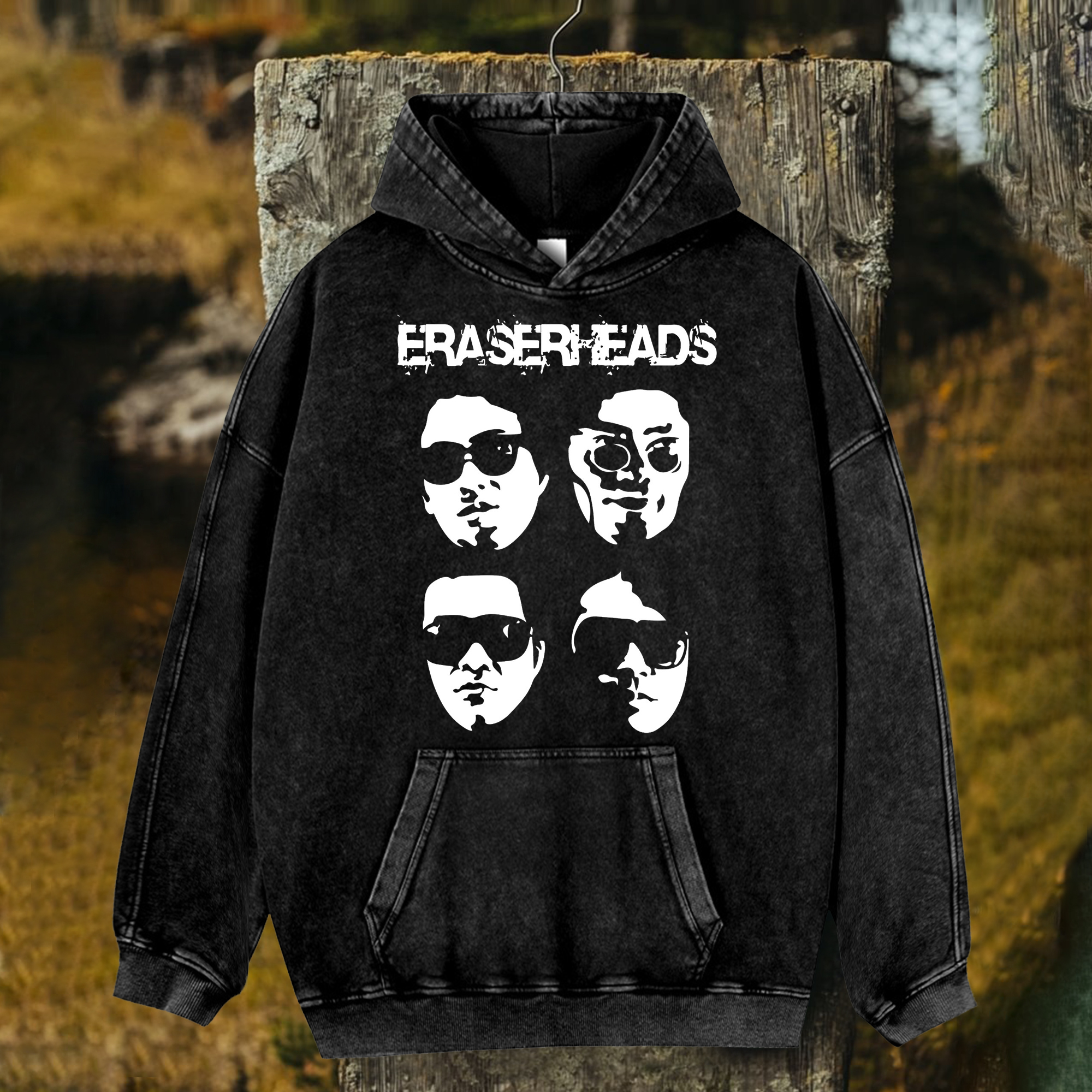 Unisex Eraserheads Printed Washed Hoodies
