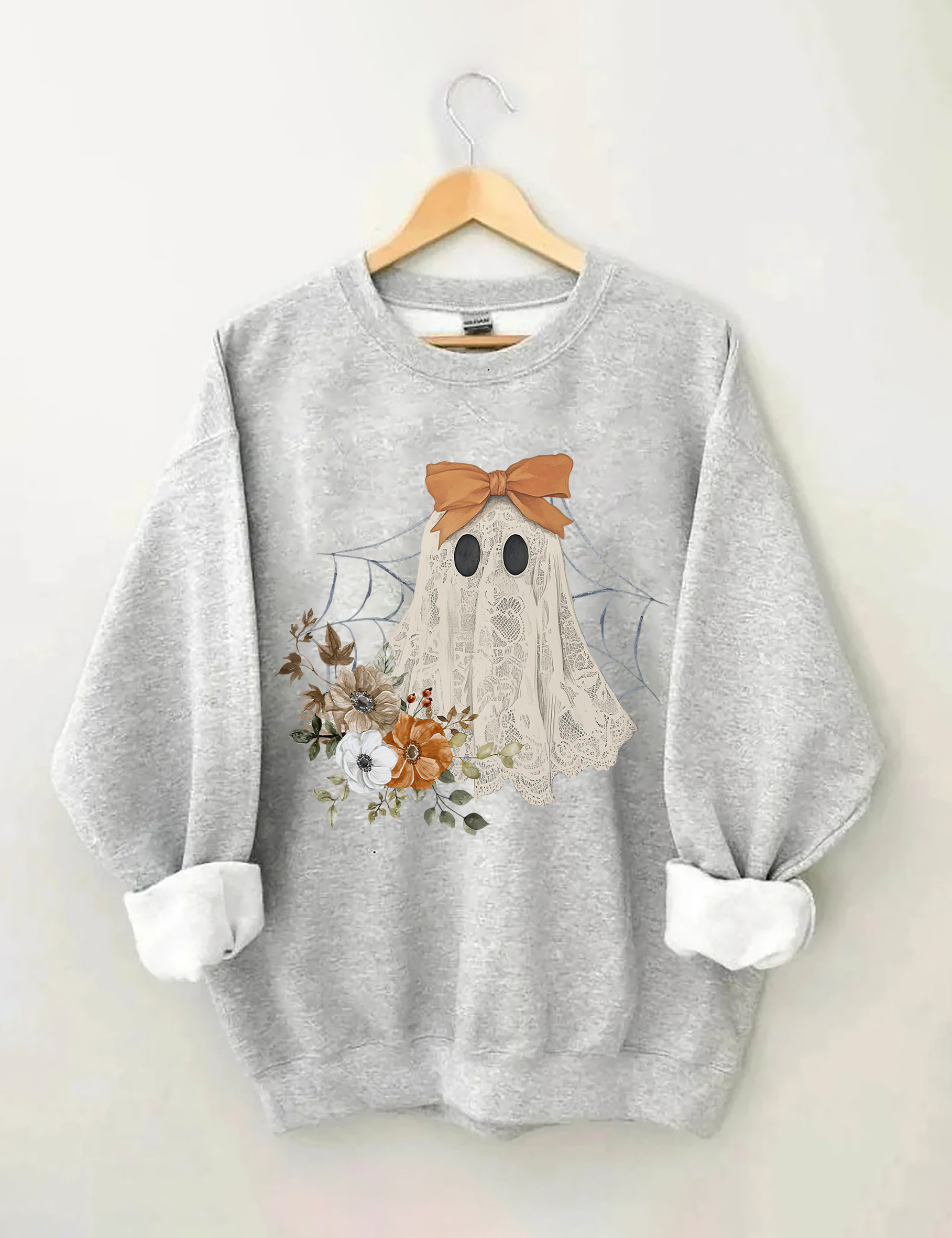 Halloween Lace Ghost Sweatshirt