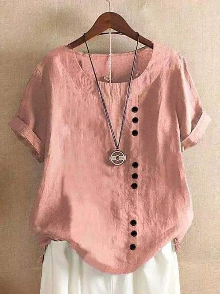 Loose Simple Solid Color Top