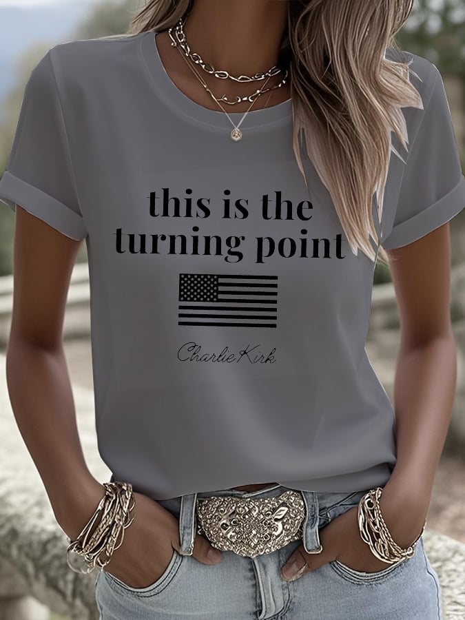 Women's Charlie Kirk This is the Turning Point Pride T-Shirt