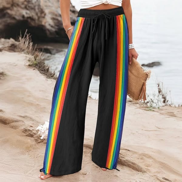Women's  Rainbow Art  Printed Casual Pants