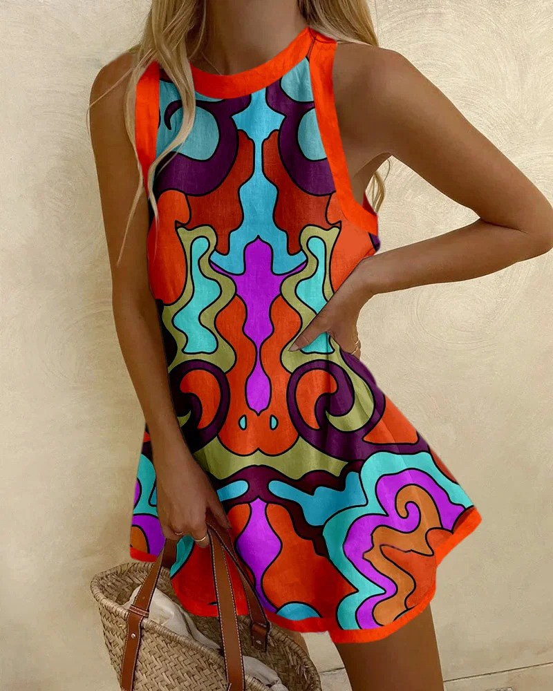 Multicolor Print Shirt & Pants Two-Piece Set