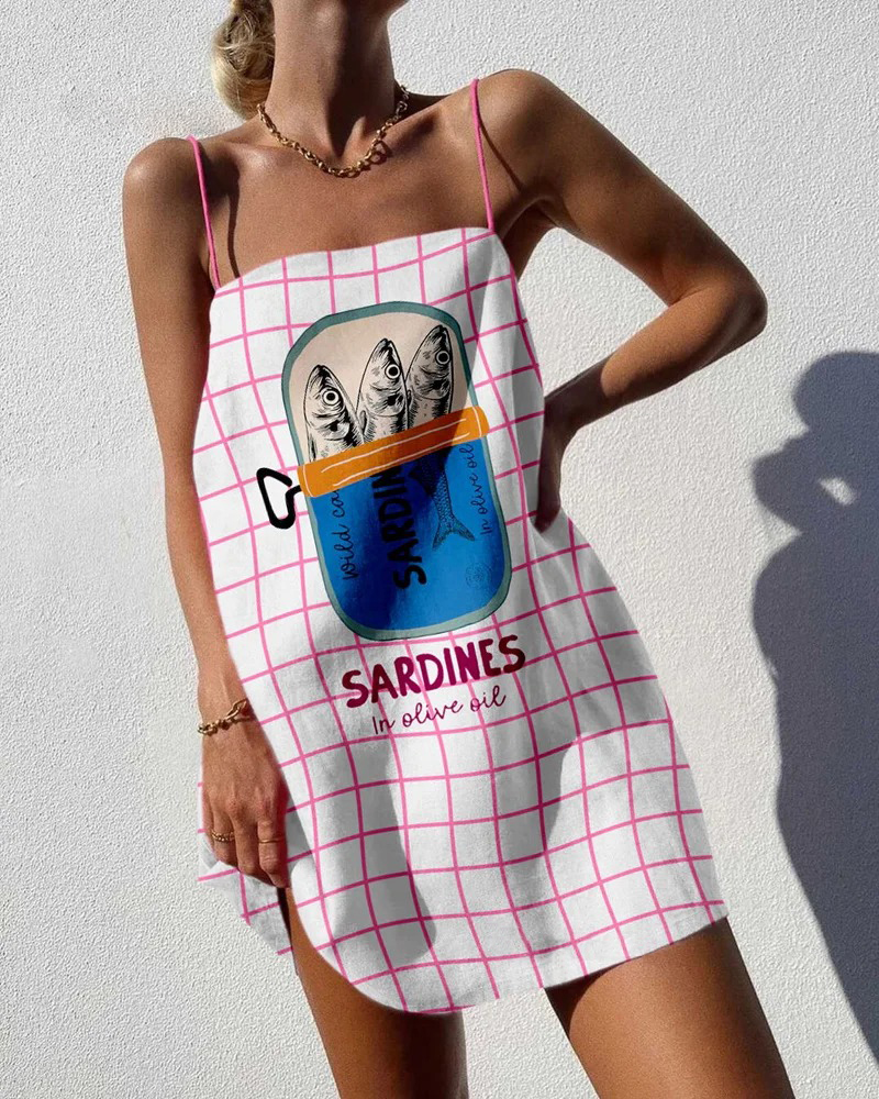 Sardine Check Sling Dress