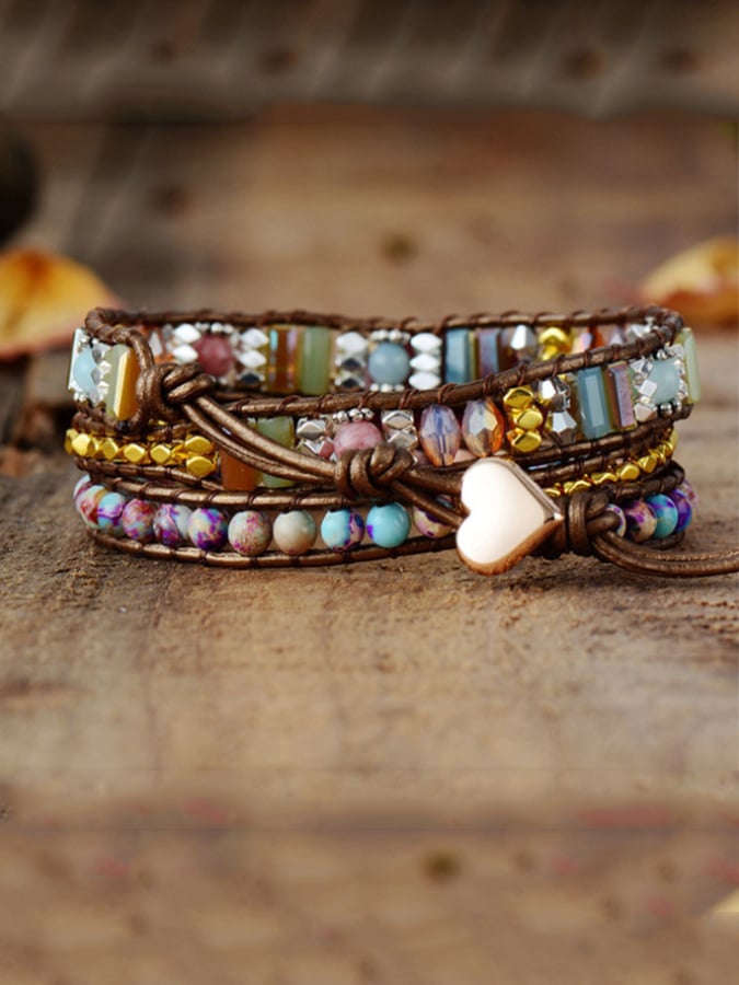 Vintage Ethnic Natural Emperor Stone Handwoven Bracelet