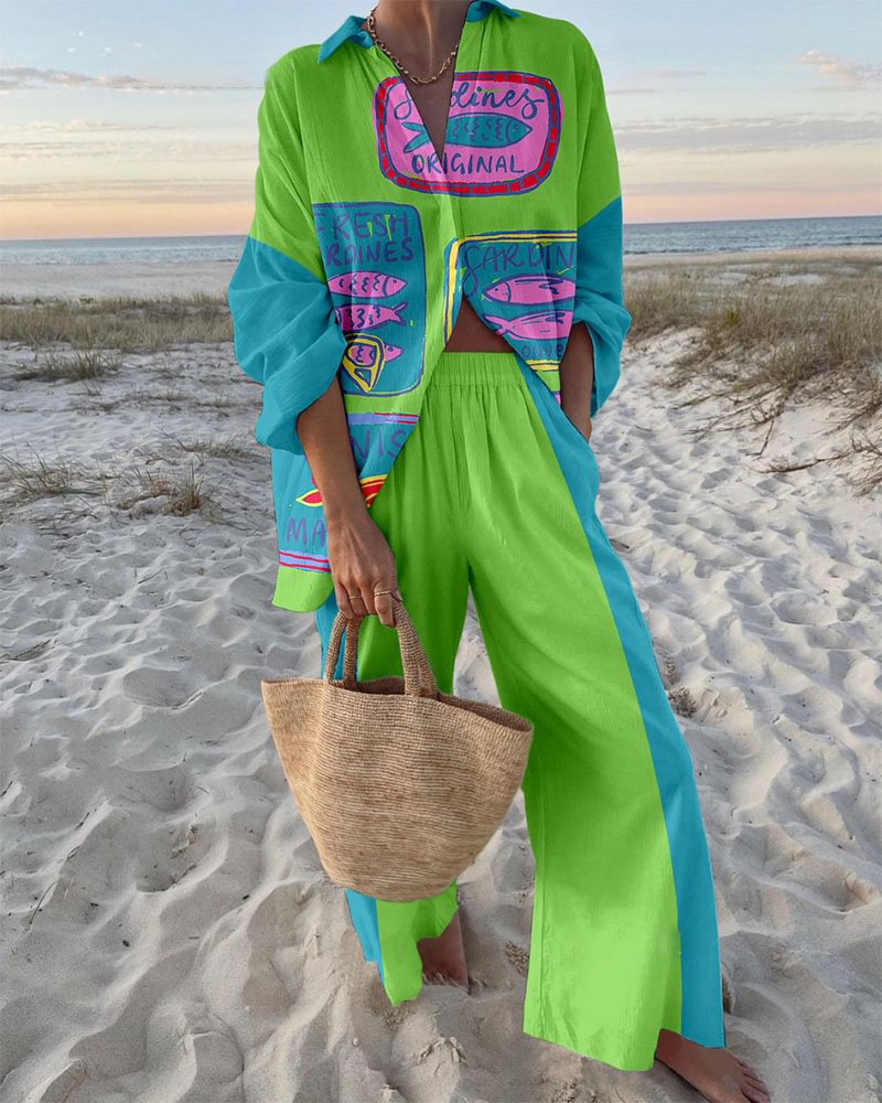 Holiday Youth Print Two-Piece Set