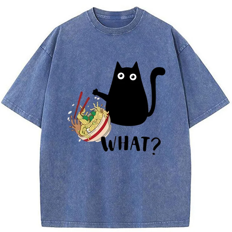   Naughty Cat Japan Washed T-Shirt