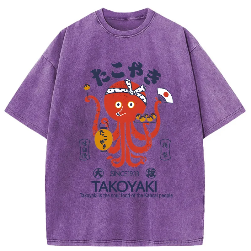   Delicious Takoyaki Washed T-Shirt