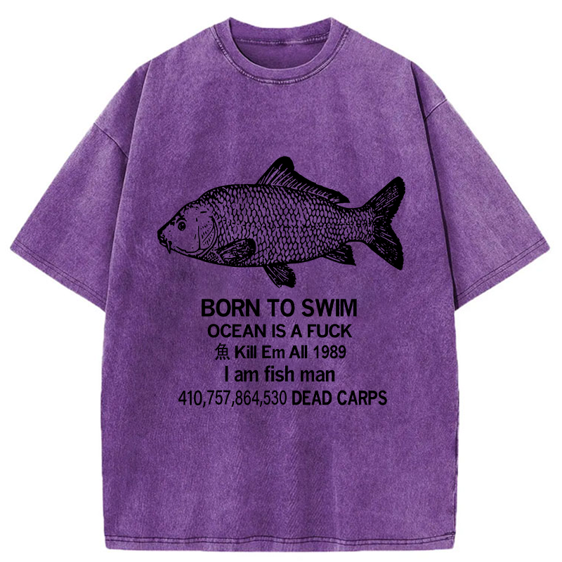 Born To Swim Washed T-Shirt