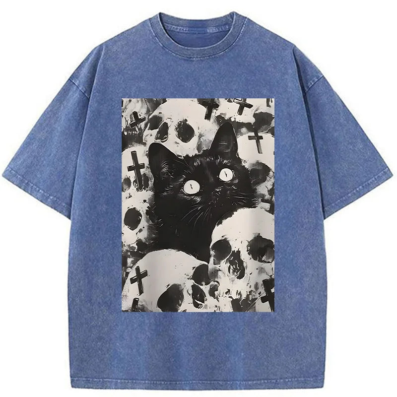 Desperate Cat Washed T-Shirt