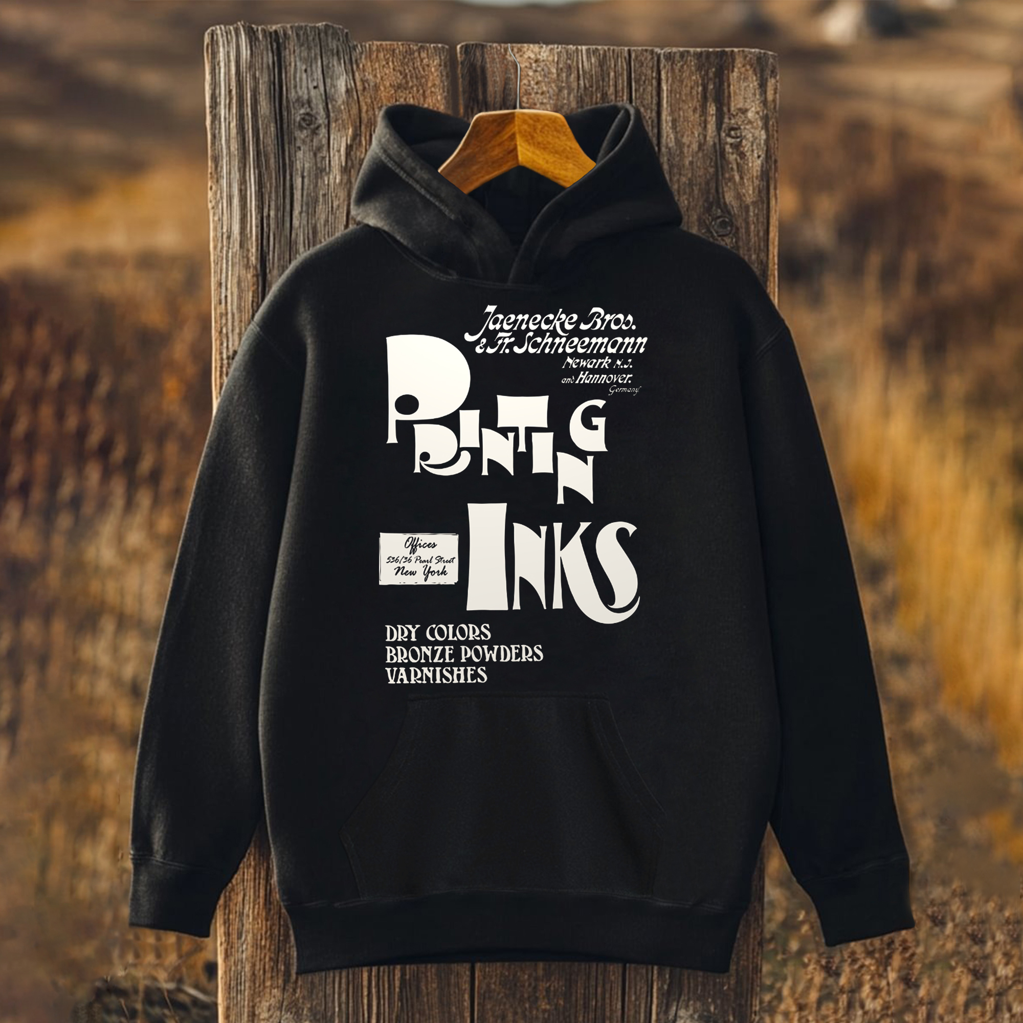 Unisex Vintage Painting Inks Printed Hoodies