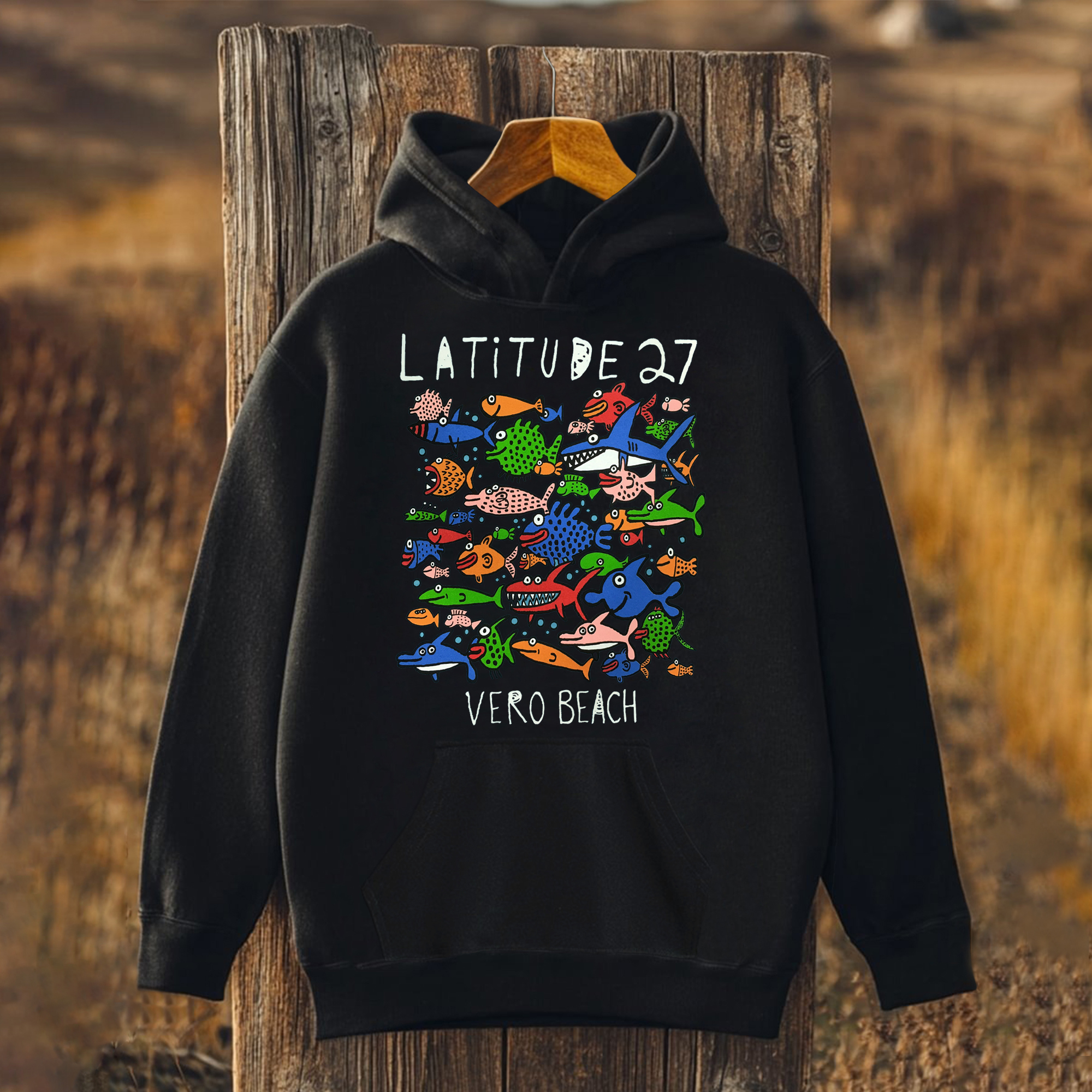 Unisex Cartoon Fish Printed Hoodies