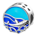 Color: whale swimming charm
