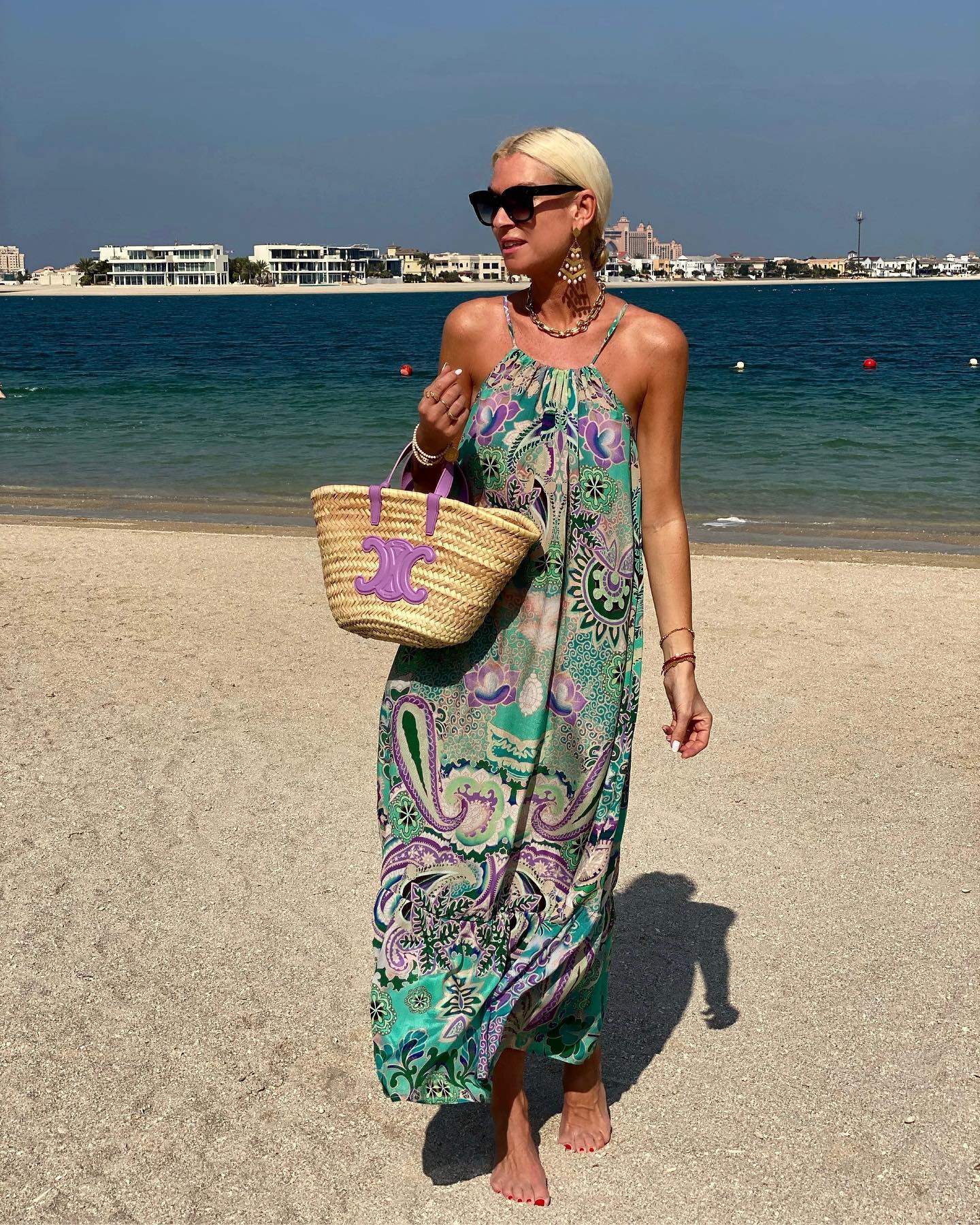 Halter Retro Printed Dress