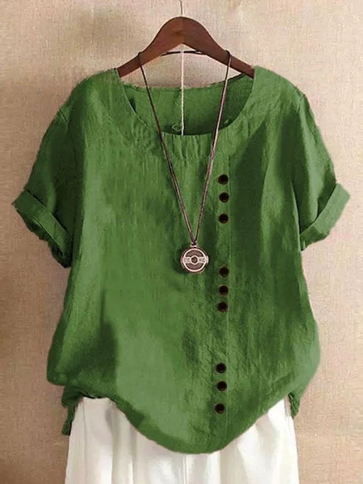 Loose Simple Solid Color Top