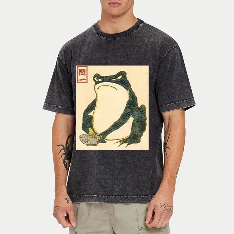 Matsumoto Hoji Japanese Frog Washed T-Shirt
