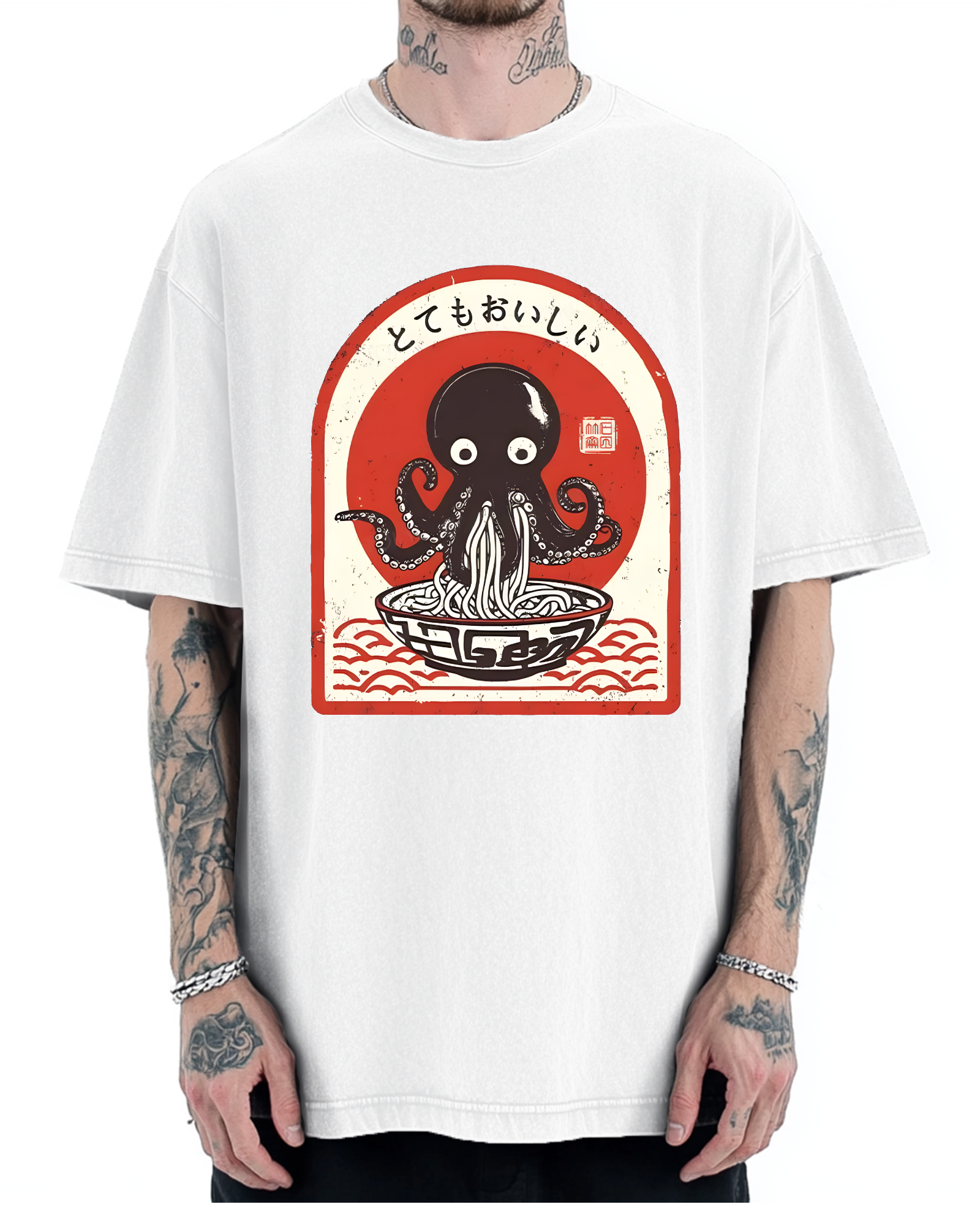Ramen Lover Octopus Cotton casual T-shirt