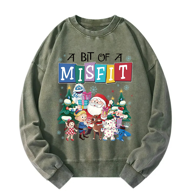 A Bit Of A Misfit Christmas Washed Sweatshirt
