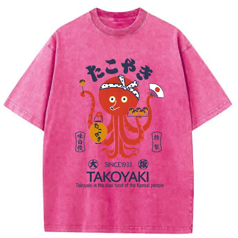  Delicious Takoyaki Washed T-Shirt