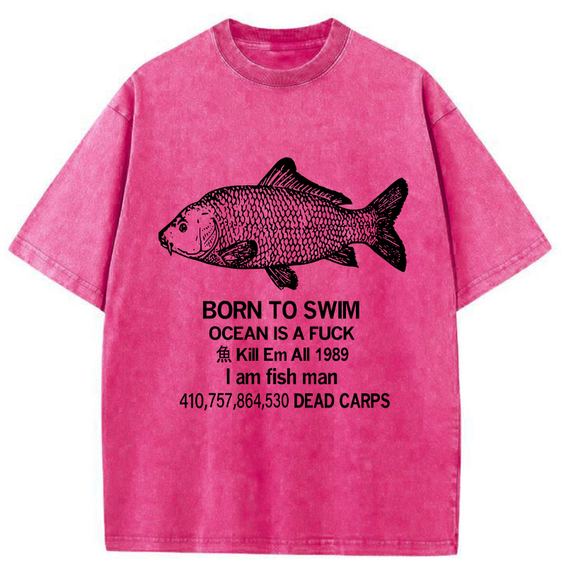 Born To Swim Washed T-Shirt