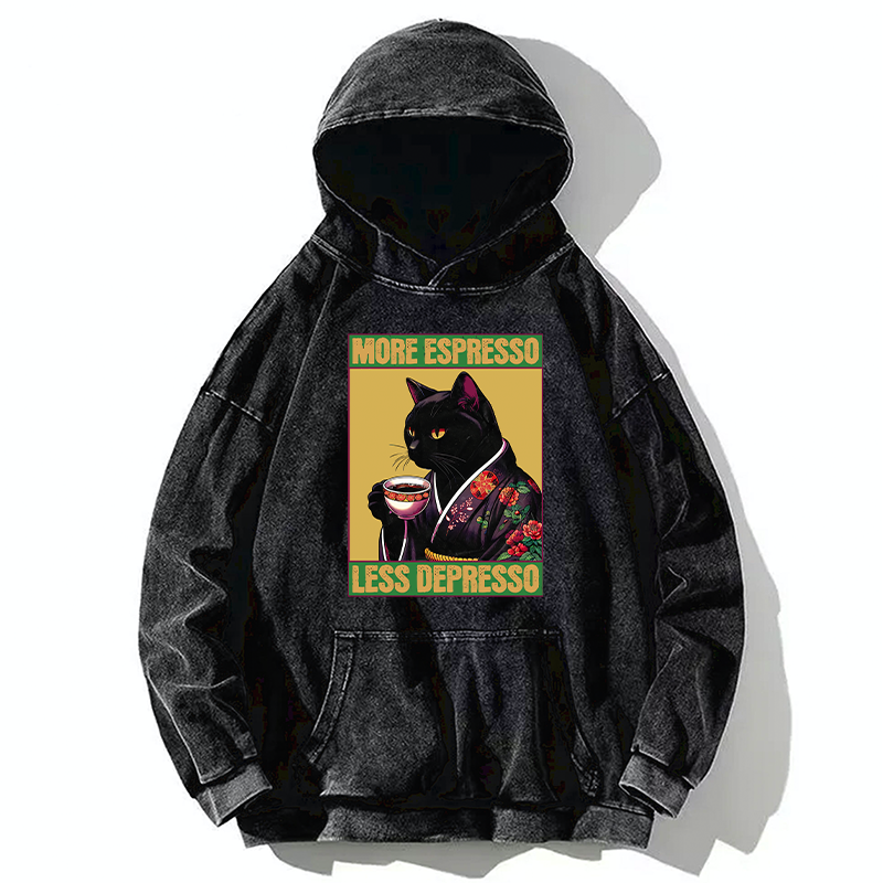   Up Caffeine Down Depression Washed Hoodie