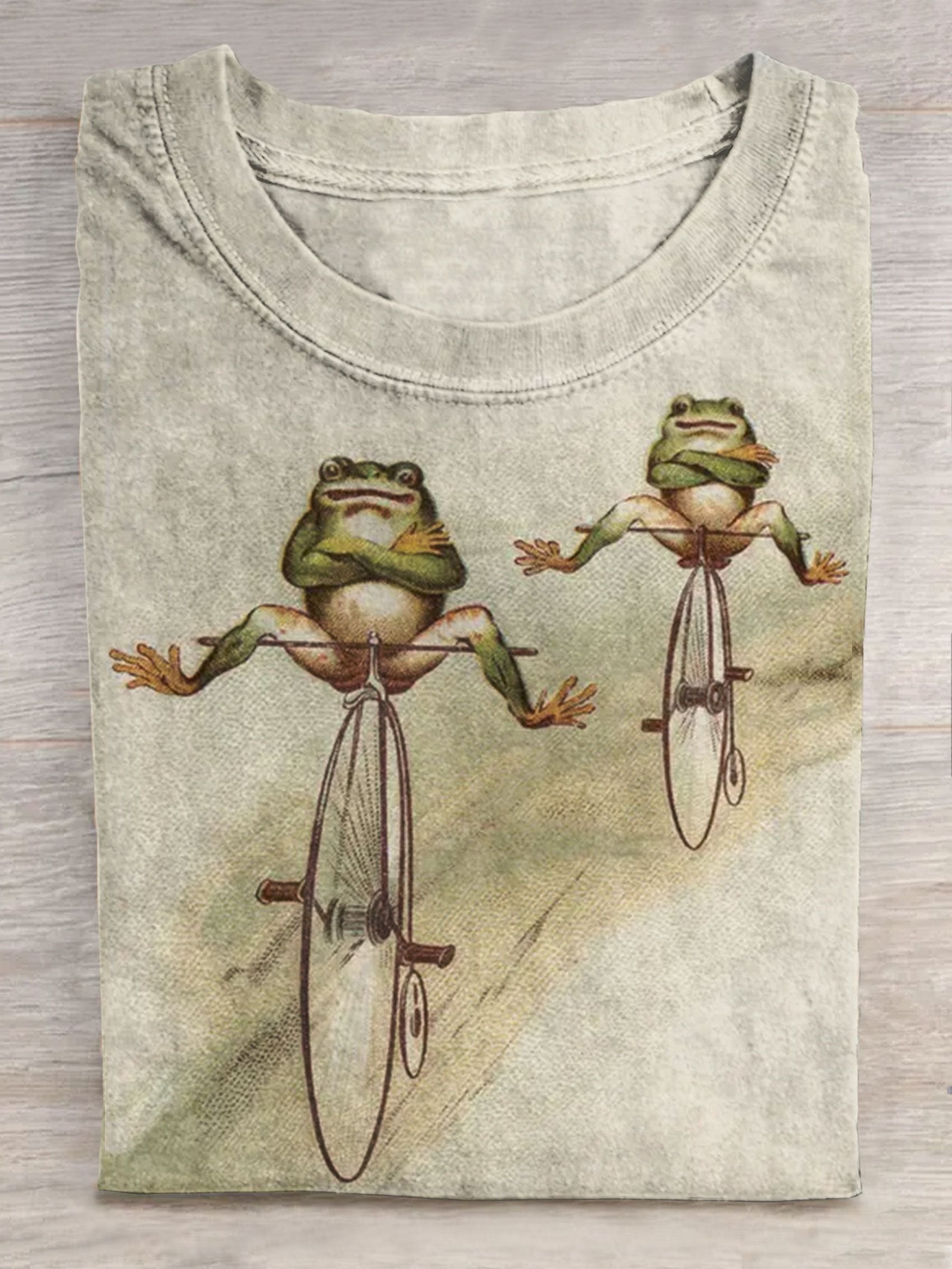 Unisex Funny Frog Art Print Casual T-shirt