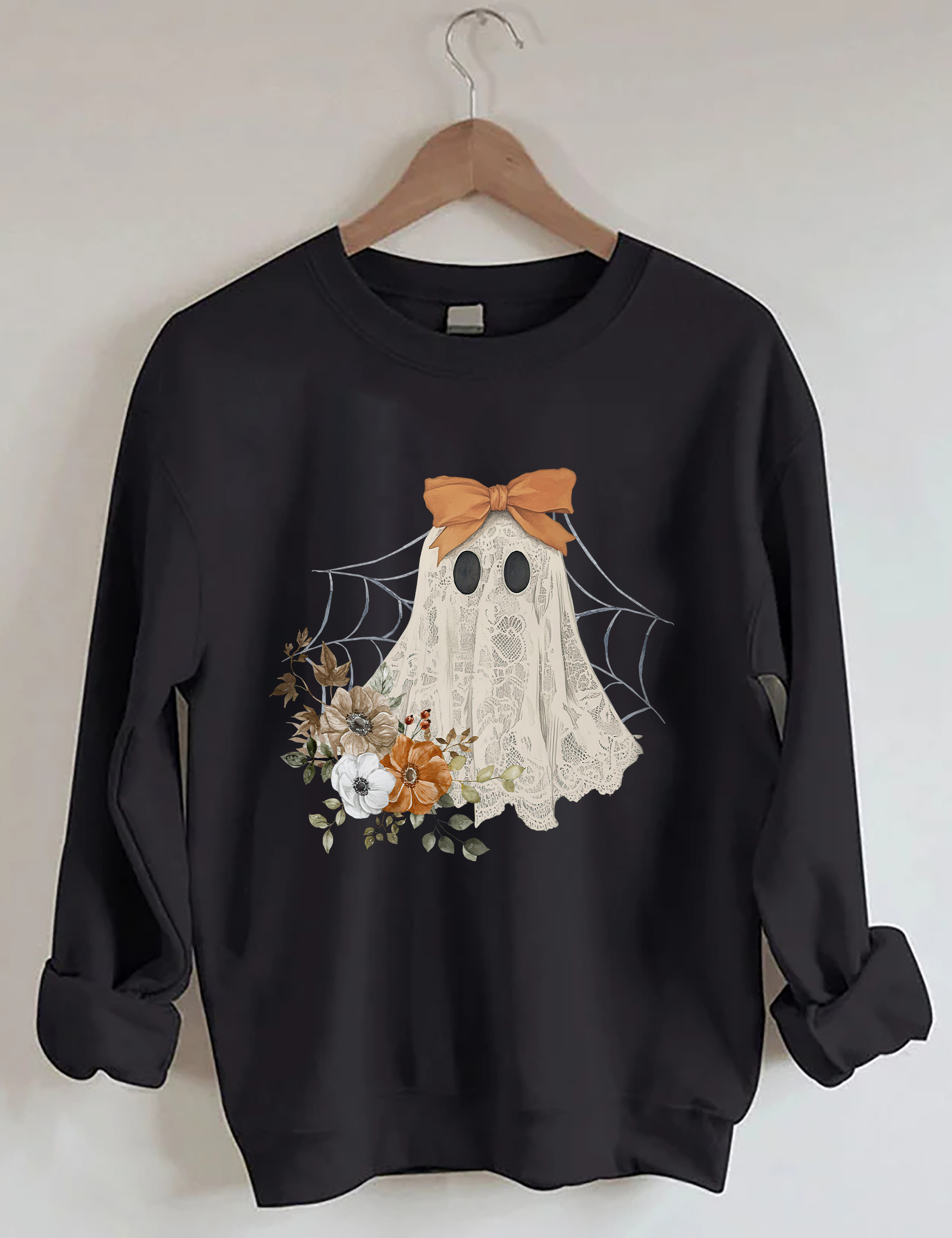 Halloween Lace Ghost Sweatshirt