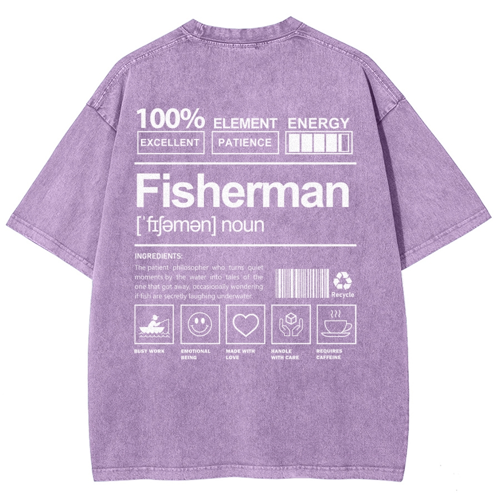 Fisherman Unisex Fit Washed T-Shirt