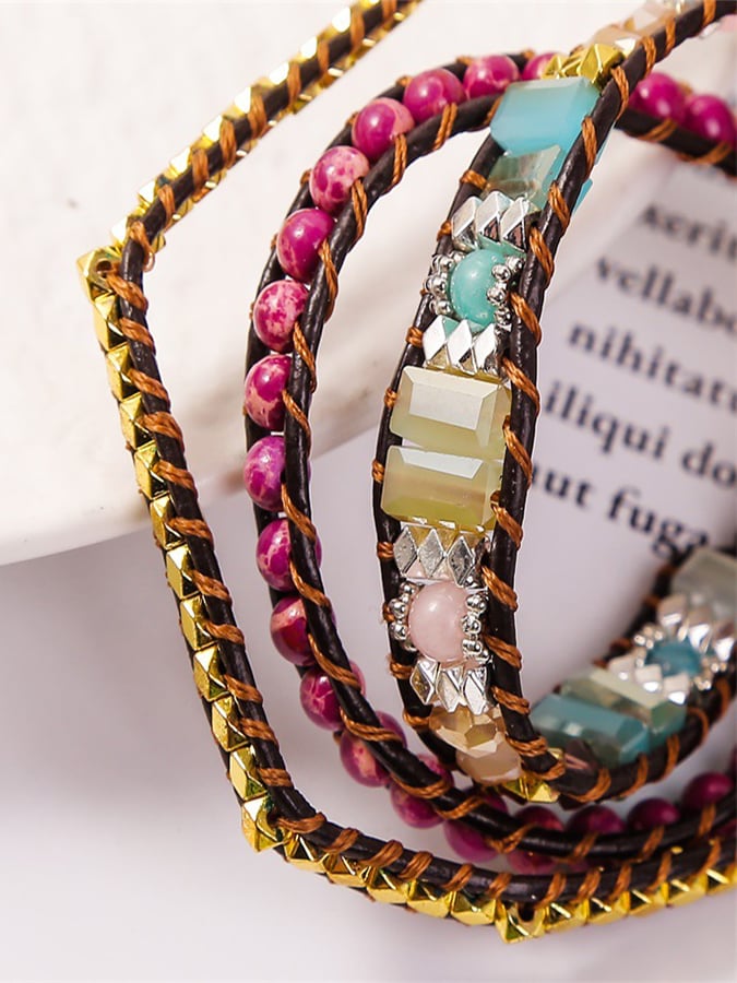 Vintage Ethnic Natural Emperor Stone Handwoven Bracelet