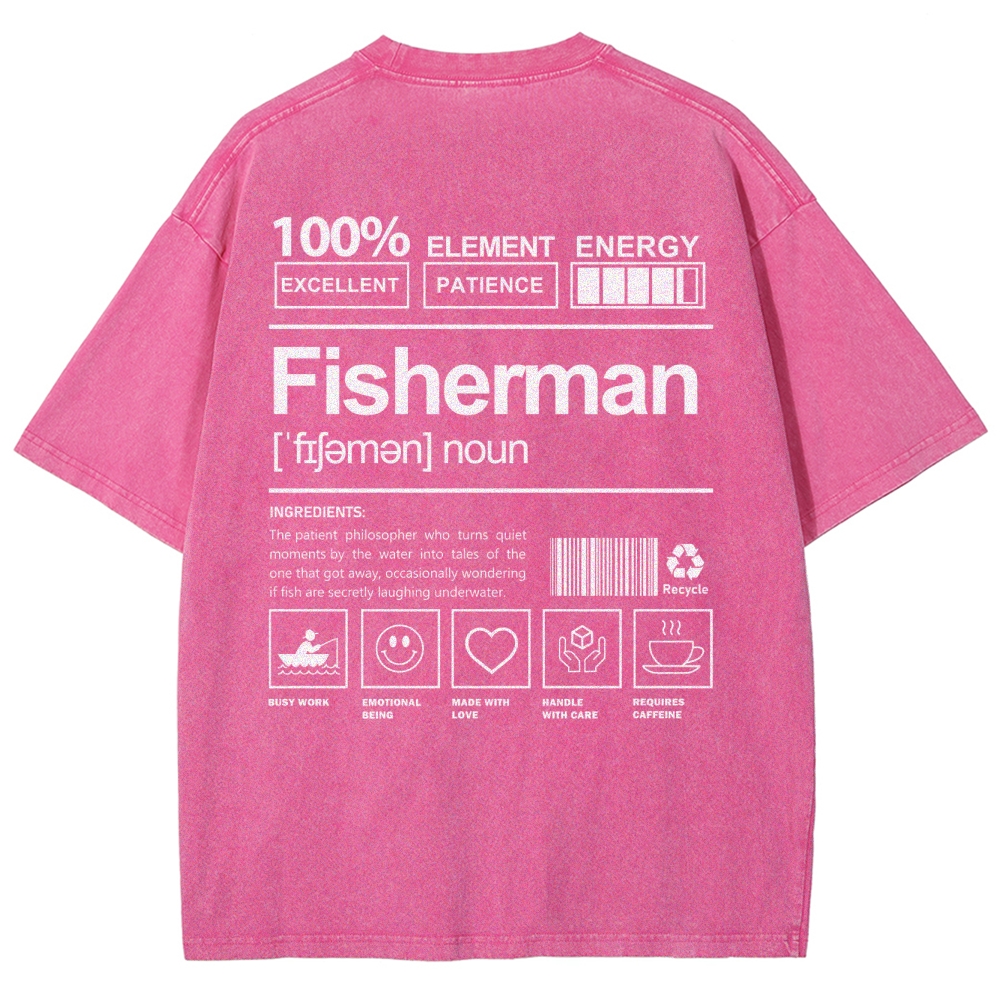 Fisherman Unisex Fit Washed T-Shirt